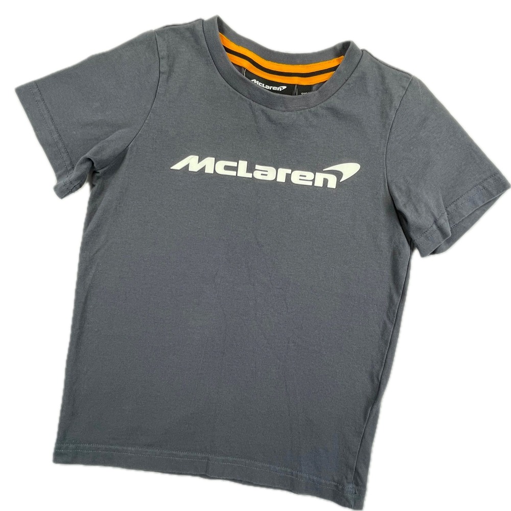McLaren Logo Graphic T-Shirt Size 116 Gray Racing F1 Kids Motorsport Formula